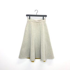 Anthropologie Maeve Scuba A-Line Swing Skirt Gray